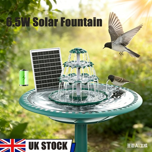 Tier solar birdbath fountain - tier,