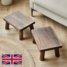 Wooden Kids Small Stool Footstool Bar Stool Home Kitchen Rectangle Bench New