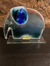Nobile Glassware Ltd Fused Glass large elephant 406 ornament present gift Xmas 