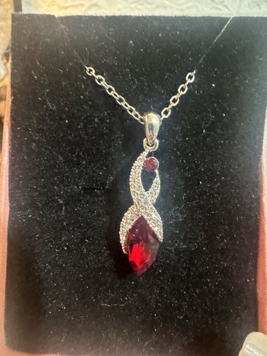 Red and white stone silver - white,
