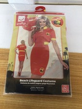 Smiffys Baywatch Lifeguard Costume in Red for Adults, Includes Dress Size Small