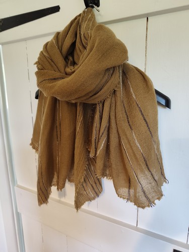 Zara soft brown scarf stripe - soft,