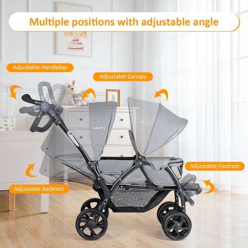 Baby pram double seat - baby, safety