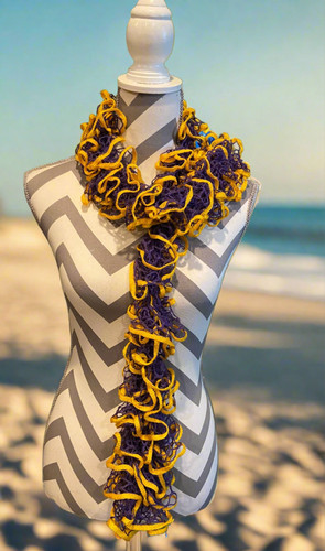 Ruffled scarf handmade - ruffled,