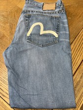 Evisu Men's Jeans, 32W 28L. Pre Owned Lovely Condition Light Blue Distressed .