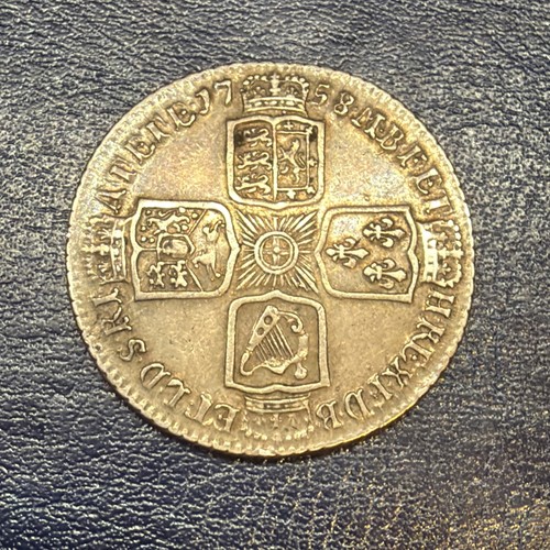 1758 george silver shilling - 1758,