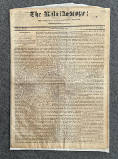 THE KALEIDOSCOPE CORONATION GEORGE III & IV 6th JUNE 1820 VINTAGE NEWSPAPER