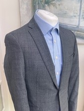 T.M. LEWIN Navy Skinny Fit 2 Piece Suit Wool Blend