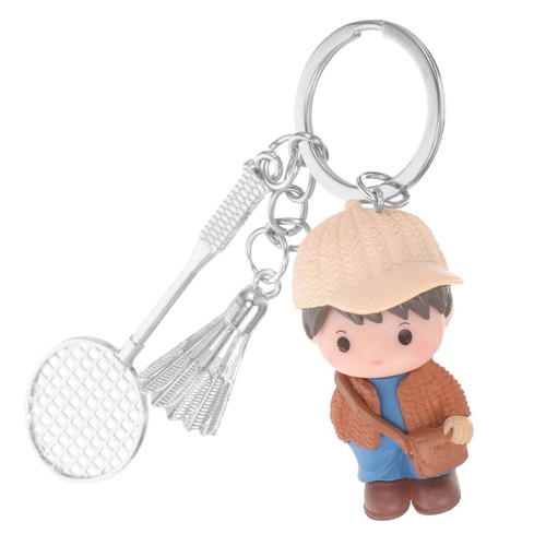 Decorative badminton key rings - badminton,