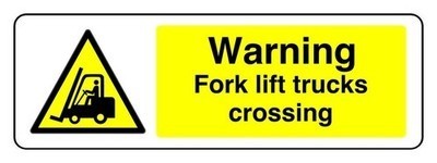 Warning fork lift trucks - warning,