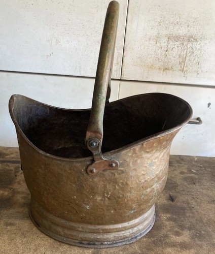 Antique victorian brass coal - victorian,