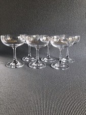 Long Stem GLASS Chambord Drinking Coupe 220ml x6 NEW Golden Logo Vintage Style