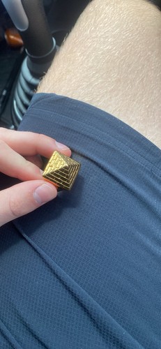 Gold filled pyramid ring - gold,
