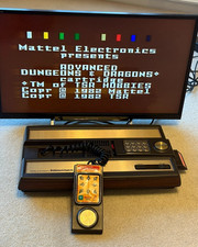 Mattel Intellivision Console, boxed & working, with 4 classic games