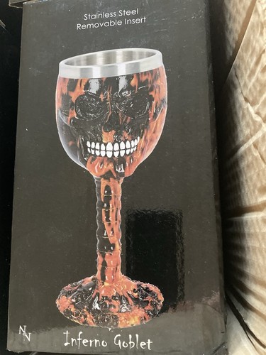 Inferno gothic skull goblet - gothic,