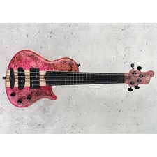 Mayones Cali 4 Fretless Mini Bass Eye Poplar - Trans Pink Matte *NEW*
