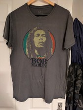 Bob Marley Grey Black T Shirt