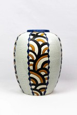 Art Deco crackled earthenware