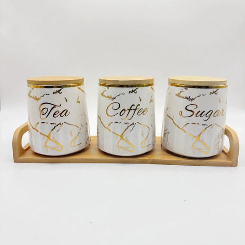 3pcs gold marble - 3pcs, tea