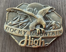 Vintage Belt Buckle - Rocky Mountain High
