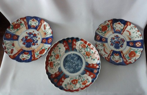 Antique hand painted - 3x,