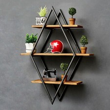 3 Tier Wood Floating Shelves