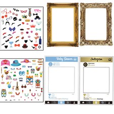 Party Photo Booth Props Moustache Eye Glass Selfie Photography Wedding Birthday