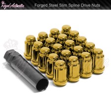 20 x Spline Wheel Nuts Gold
