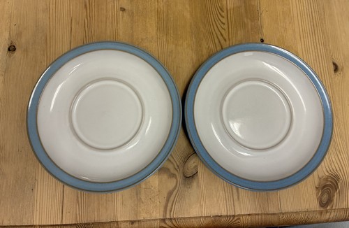 Denby colonial blue saucer - denby,