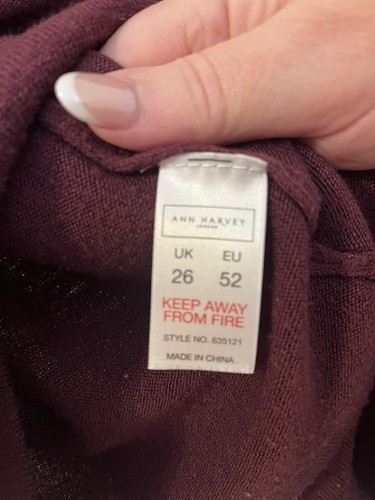 Ann harvey size burgundy - ann,
