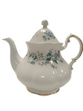 Paragon Forget Me Not Fine Bone China Teapot Blue Floral Design Kitchenware 