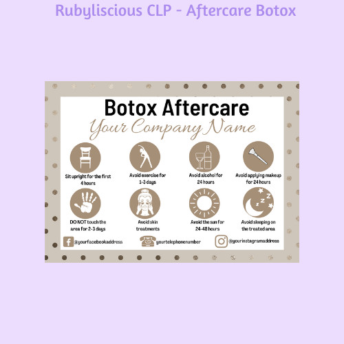 Personalised botox aftercare - botox,