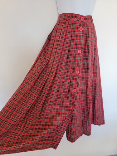 Vintage skirt red long tartan - long,