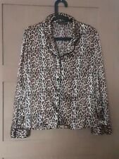 La Senza Lingerie, Leopard Print Satin Pyjama Top,Size (S).