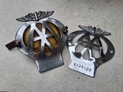 Vintage chrome badges - aa,