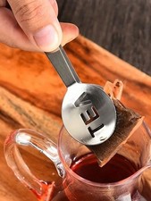 1pc Steel Tea Tongs Tea Bag Squeezer Strainer Holder Grip Spoon Kitchen  and tea