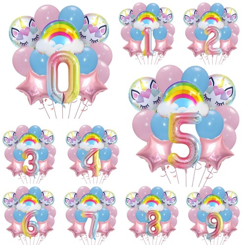 Number foil balloon - balloon, set