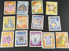 Vintage Merlin Pokemon Stickers - x13 Bundle - Very Good Condition