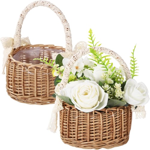 Pcs small wicker baskets - wicker,