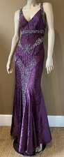 Needle And Thread. Beautiful Purple  Beaded  Evening Dress, Size 14