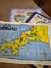 3 Tourist Souvenir Tea Towel Cotton Cloth Bundle