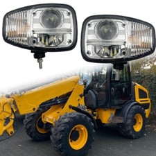Pair LED Headlight For JCB TM