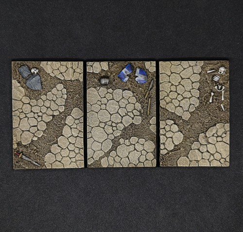 50x75mm square resin bases - , x3