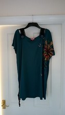 BNWT Joe Browns Ladies Teal Blue Multicoloured Top. Size 20. 