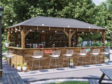 Wooden Garden Bar 6x3m Outdoor
