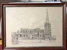 Print of Pencil Drawing, St Mary Redcliffe, Bristol by Griffen 71