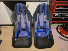 Cobra Monaco Sport Bucket Seat Black/blue Fabric