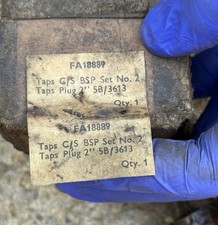 Engineering Taps C/S BSP Set No. 2 Taps Plug 2” 5B/3613. FA18889