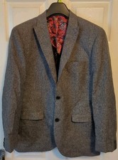 Next Mens Grey Wool Suit 40R