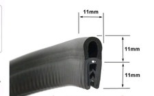 Car Boot Door Seal Rubber Universal EDGE TRIM 22mm x 11mm - fits 1mm - 4mm